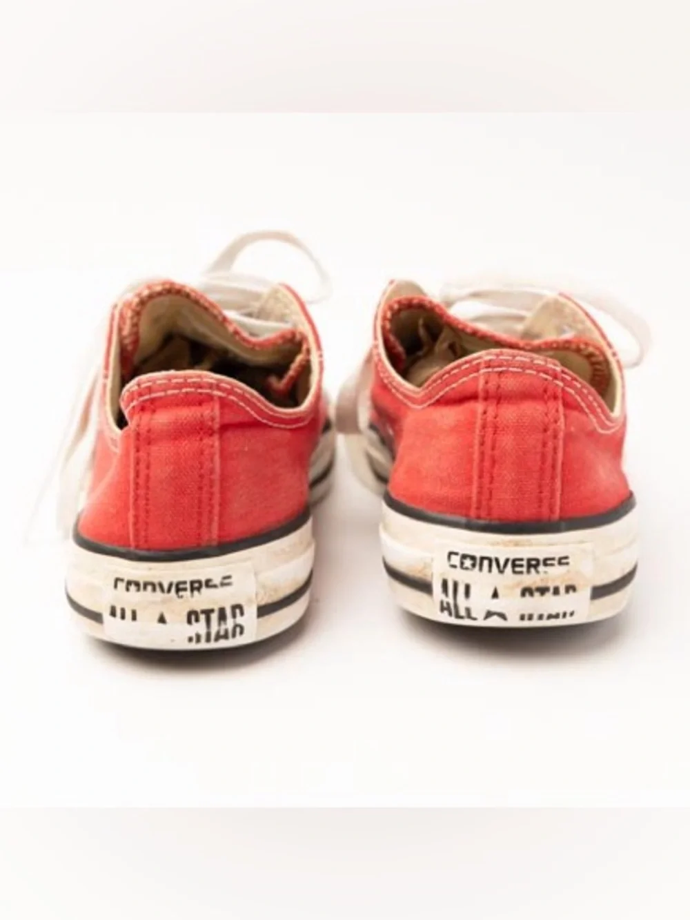 Converse Red Canvas Low-Top Sneakers - All Star